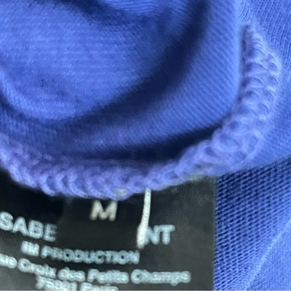 Isabel Marant Dress Drawstring Short Sleeve Crewneck T-Shirt ndigo Size Medium - Picture 5 of 7